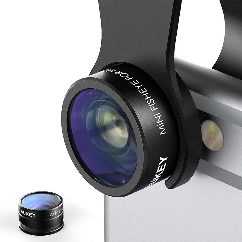Fashion Optic iPhone Lens 160 Fisheye Lens + 20x Macro Mini Clip-on Cell Phone Camera Lenses Kit for Samsung Apple &More Phone